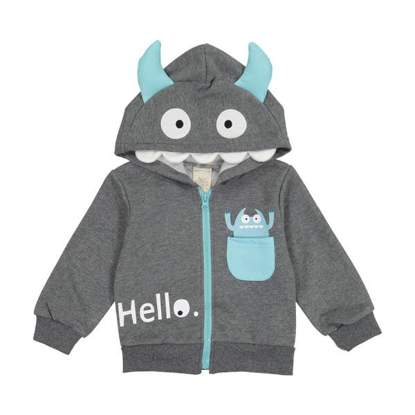 Doodle Pants Blue Monster 3D Hoodie Nana Jo Baby Boutique