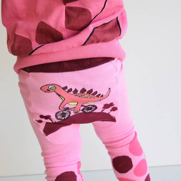 Doodle Pants Pink Dino Leggings