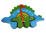 Stegosaurus Mommy and Baby Wooden Roller
