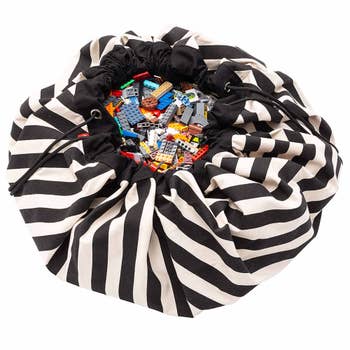 Go Stripes Black Toy Storage Bag